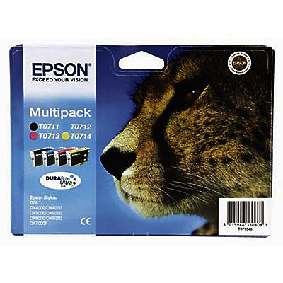 Epson T0715 Cheetah Inkjet Cartridge Multipack